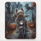 バイワーテリア乗用オートバイハロウィーン怖い マウスパッド (正面)