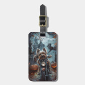 バイワーテリア乗用オートバイハロウィーン怖い ラゲッジタグ (正面縦)