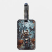 バイワーテリア乗用オートバイハロウィーン怖い ラゲッジタグ (裏面縦)