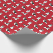 バイワーテリア犬のクリスマス ラッピングペーパー (角)