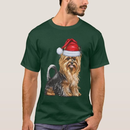 バイワーテリア犬の愛するクリスマスおもしろい Tシャツ (正面)