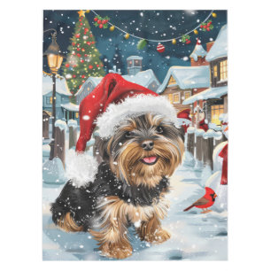 バイワーテリア犬ウィンターワンダーランドクリスマスジョイ テーブルクロス