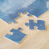 バイワーテリア犬オートバイクリスマスに乗る ジグソーパズル (側面)