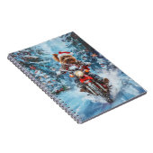 バイワーテリア犬オートバイクリスマスに乗る ノートブック (右側)