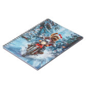 バイワーテリア犬オートバイクリスマスに乗る ノートブック (左側)