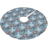 バイワーテリア犬オートバイクリスマスに乗る ブラッシュドポリエステルツリースカート (アングル)