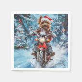 バイワーテリア犬クリスマス スタンダードカクテルナプキン (正面)