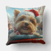 バイワーテリア犬ローラーコースタークリスマス クッション (裏面)
