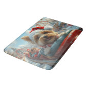 バイワーテリア犬ローラーコースタークリスマス バスマット (アングル)