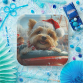 バイワーテリア犬ローラーコースタークリスマス ペーパープレート (パーティー)