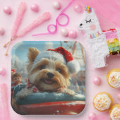 バイワーテリア犬ローラーコースタークリスマス ペーパープレート (パーティー)