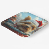 バイワーテリア犬ローラーコースタークリスマス ペーパープレート (傾斜あり)