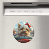 バイワーテリア犬ローラーコースタークリスマス マグネット (インサイチュ (食洗機))