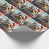 バイワーテリア犬ローラーコースタークリスマス ラッピングペーパー (角)