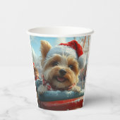 バイワーテリア犬ローラーコースタークリスマス 紙コップ (裏面)