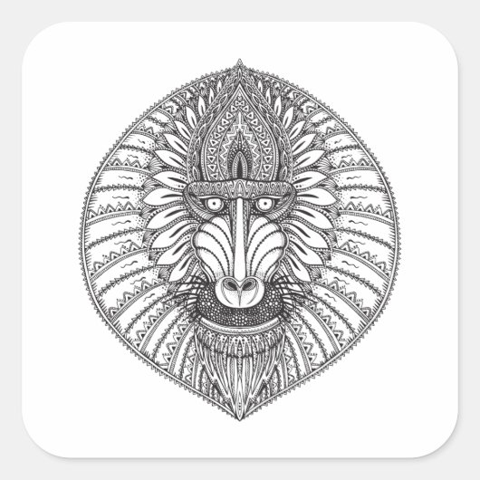 バインスパイアブーン顔 スクエアシール (正面)