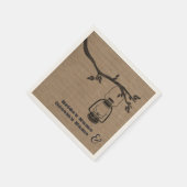 バインスパイアラップランタン+木のナ結婚プキン スタンダードカクテルナプキン (角)