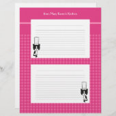 バインダー図解入りの、写真付きののレシピページ (正面/裏面)