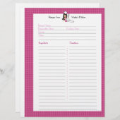 バインダ図解入りの、写真付きのー・ユーザーの完全レシピ・ページ (正面/裏面)