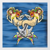 バインドされたメルメイド航海の-海愛好家のためのデザイン ウィンドウサイン (シート)