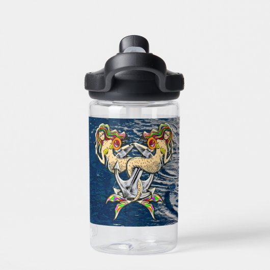 バインドされたメルメイド航海の-海愛好家のためのデザイン ウォーターボトル (背面)