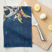 バインドされたメルメイド航海の-海愛好家のためのデザイン キッチンタオル (四つ折り)