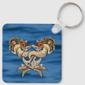 バインドされたメルメイド航海の-海愛好家のためのデザイン キーホルダー (裏面)