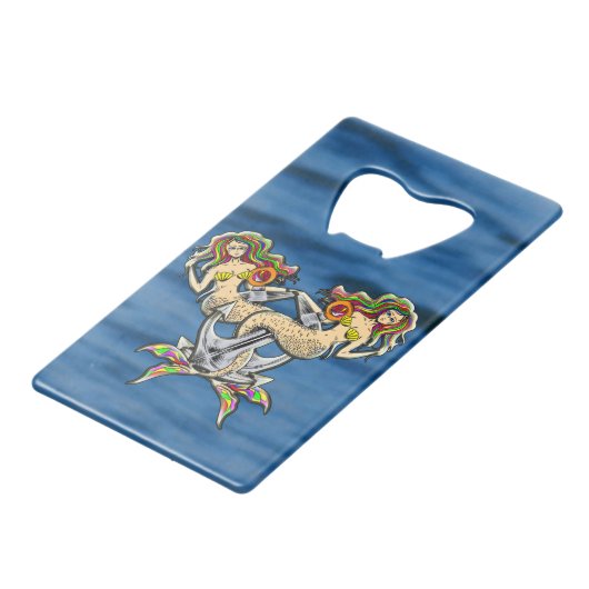 バインドされたメルメイド航海の-海愛好家のためのデザイン クレジットカード栓抜き (正面アングル)