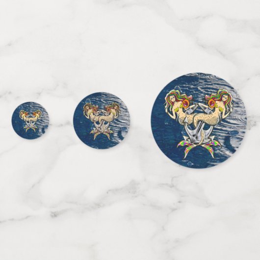 バインドされたメルメイド航海の-海愛好家のためのデザイン コンフェッティ (正面)