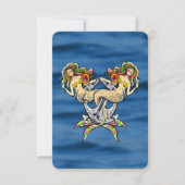 バインドされたメルメイド航海の-海愛好家のためのデザイン サンキューカード (正面)