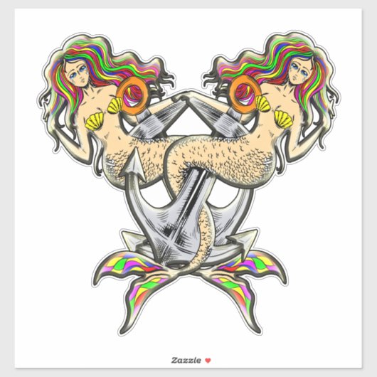 バインドされたメルメイド航海の-海愛好家のためのデザイン シール (シート)