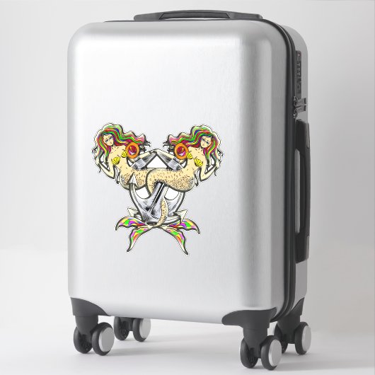 バインドされたメルメイド航海の-海愛好家のためのデザイン シール (スーツケース)