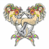 バインドされたメルメイド航海の-海愛好家のためのデザイン シール (正面)