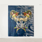 バインドされたメルメイド航海の-海愛好家のためのデザイン タペストリー (正面)