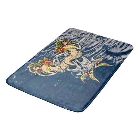 バインドされたメルメイド航海の-海愛好家のためのデザイン バスマット (アングル)