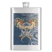 バインドされたメルメイド航海の-海愛好家のためのデザイン フラスク (正面)