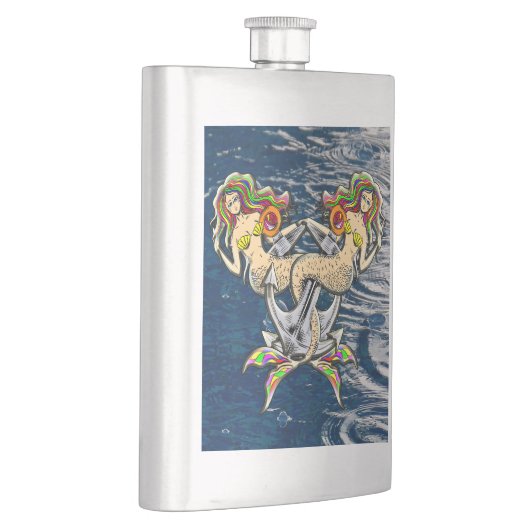 バインドされたメルメイド航海の-海愛好家のためのデザイン フラスク (右)