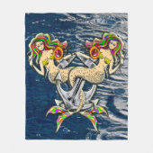 バインドされたメルメイド航海の-海愛好家のためのデザイン フリースブランケット (正面)