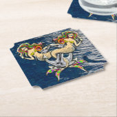 バインドされたメルメイド航海の-海愛好家のためのデザイン ペーパーコースター (アングル)