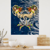 バインドされたメルメイド航海の-海愛好家のためのデザイン ポスター (キッチン)