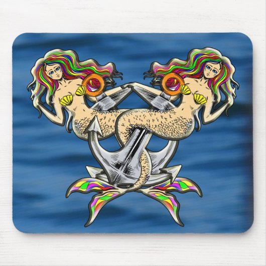バインドされたメルメイド航海の-海愛好家のためのデザイン マウスパッド (正面)
