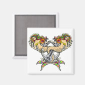 バインドされたメルメイド航海の-海愛好家のためのデザイン マグネット (正面/裏面)