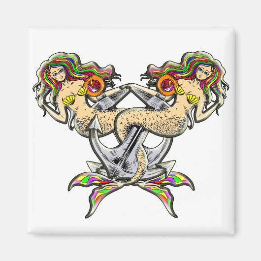 バインドされたメルメイド航海の-海愛好家のためのデザイン マグネット (正面)