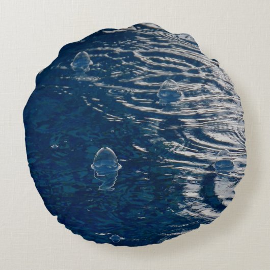 バインドされたメルメイド航海の-海愛好家のためのデザイン ラウンドクッション (裏面)