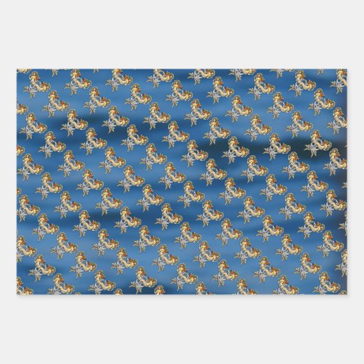 バインドされたメルメイド航海の-海愛好家のためのデザイン ラッピングペーパーシート (正面2)