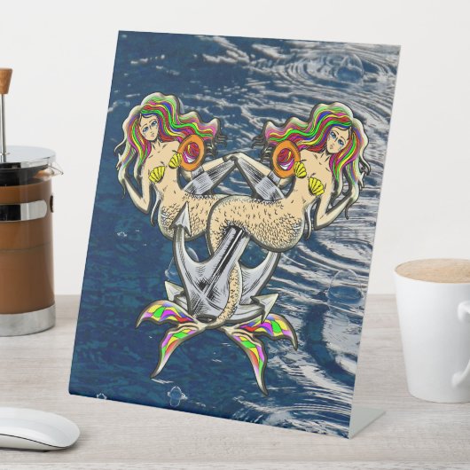 バインドされたメルメイド航海の-海愛好家のためのデザイン 台座サイン (インサイチュ)