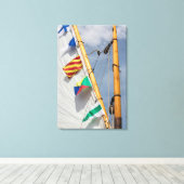 バインブリッジアイランドウッドボートフェスティバル3 キャンバスプリント (インサイチュ (ウッドフロア))