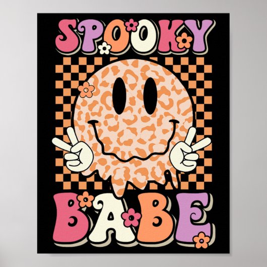 バイ不気味ブグルーヴィハロウィーンレオパードスマイル顔Ch ポスター (正面)