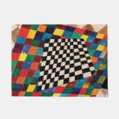 バイ市松模様にワシリー・カンディンスキー ドアマット (正面)
