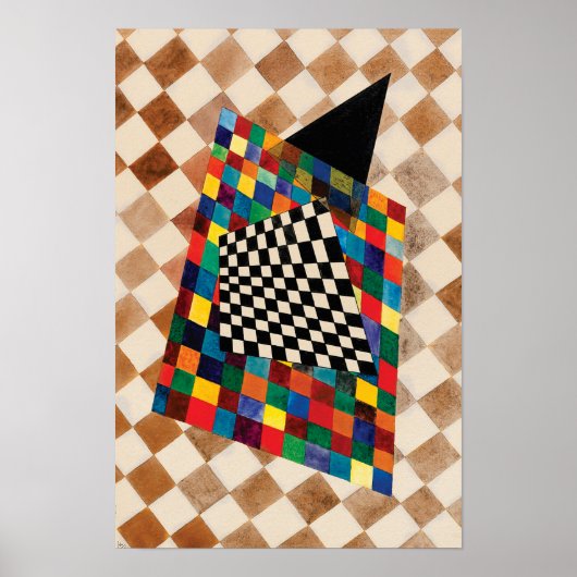 バイ市松模様にワシリー・カンディンスキー ポスター (正面)